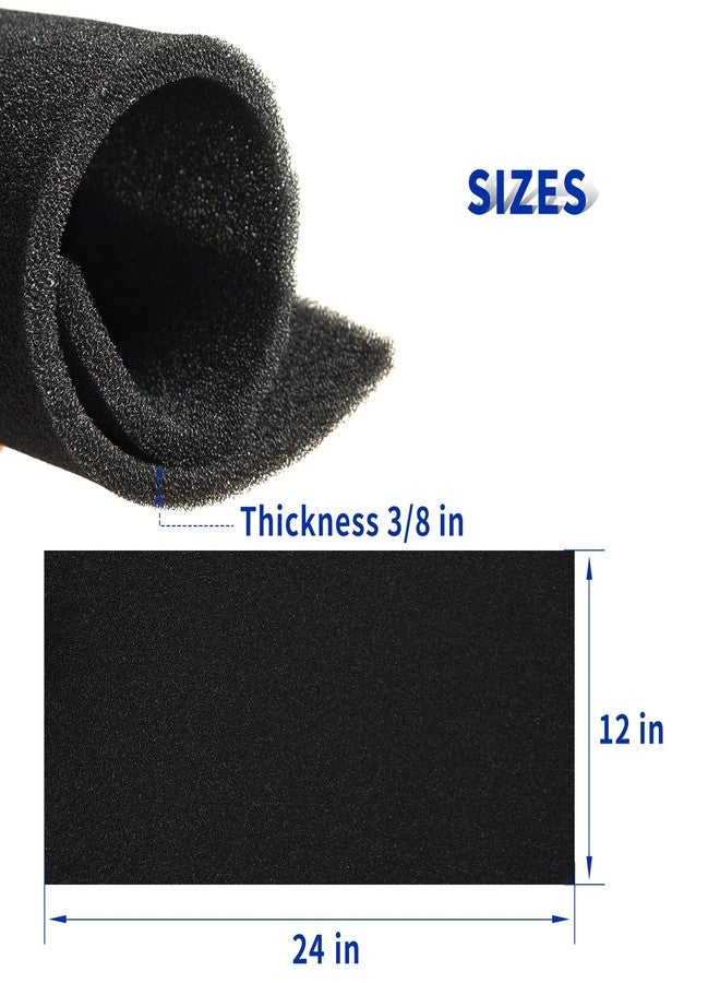 DZQPPC 30 PPI Air Filter Foam Sheet 24.5"x12"x3/8" for Air Purifiers Aquarium AC Units HVAC Systems Motorcycle Filters & DIY Projects Washable Universal Replacement Sponge 2PCS - Image 2